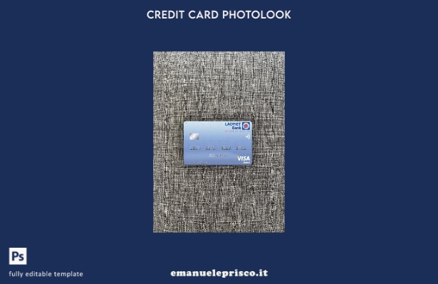 modello frontale photolook con carta di debito visto Laos Lao Viet stile verific